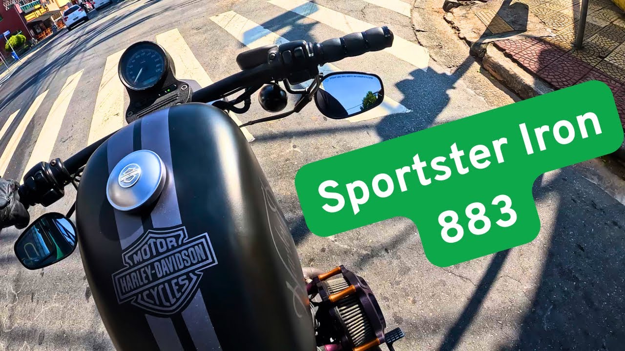 Harley-Davidson 883 Iron Sportster СЫРОЙ ЗВУК ДВИГАТЕЛЯ || Утренний заезд FHD 4K