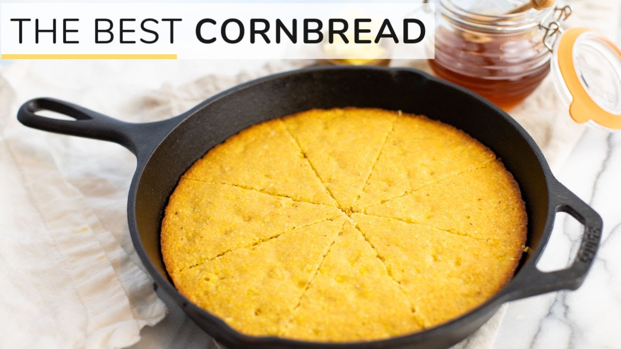 THE BEST CORNBREAD | easy, healthy skillet recipe