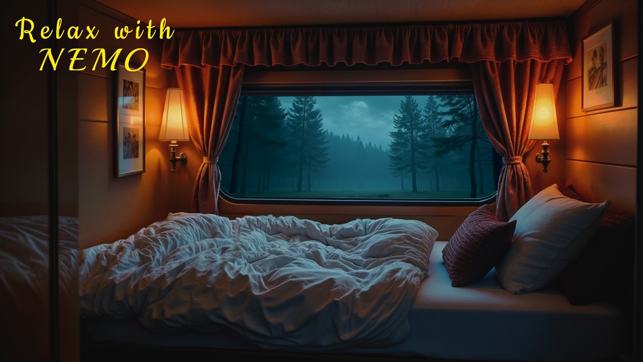 Sleepy Night Train Journey 🚃 Cozy Sleeper Train Ambience / Relaxing Train Sounds / Sleep Like a Baby