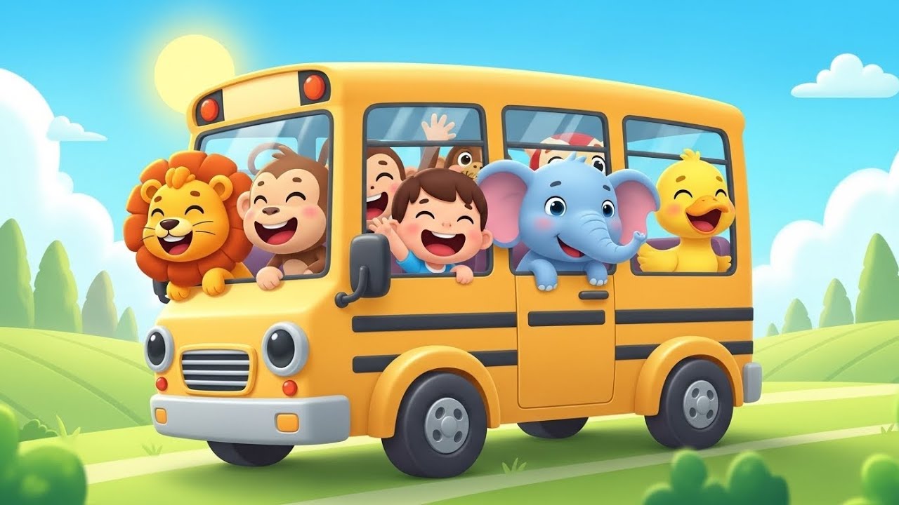 The Wheels on the Bus 🚌 | Animal Version 🐶🐵 | Aniblaze Toons | Kids Songs