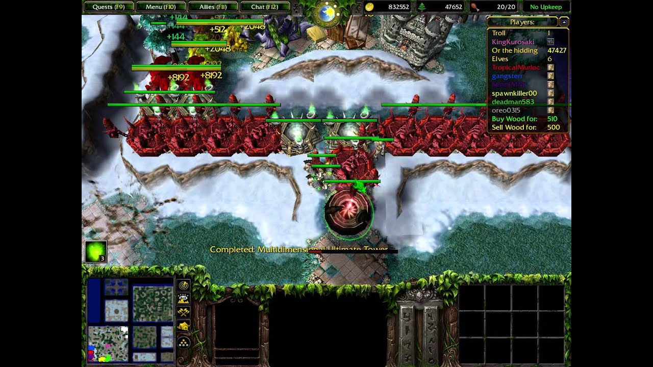 Warcraft 3: Troll and Elves SPEED X4 (Elf Gameplay)