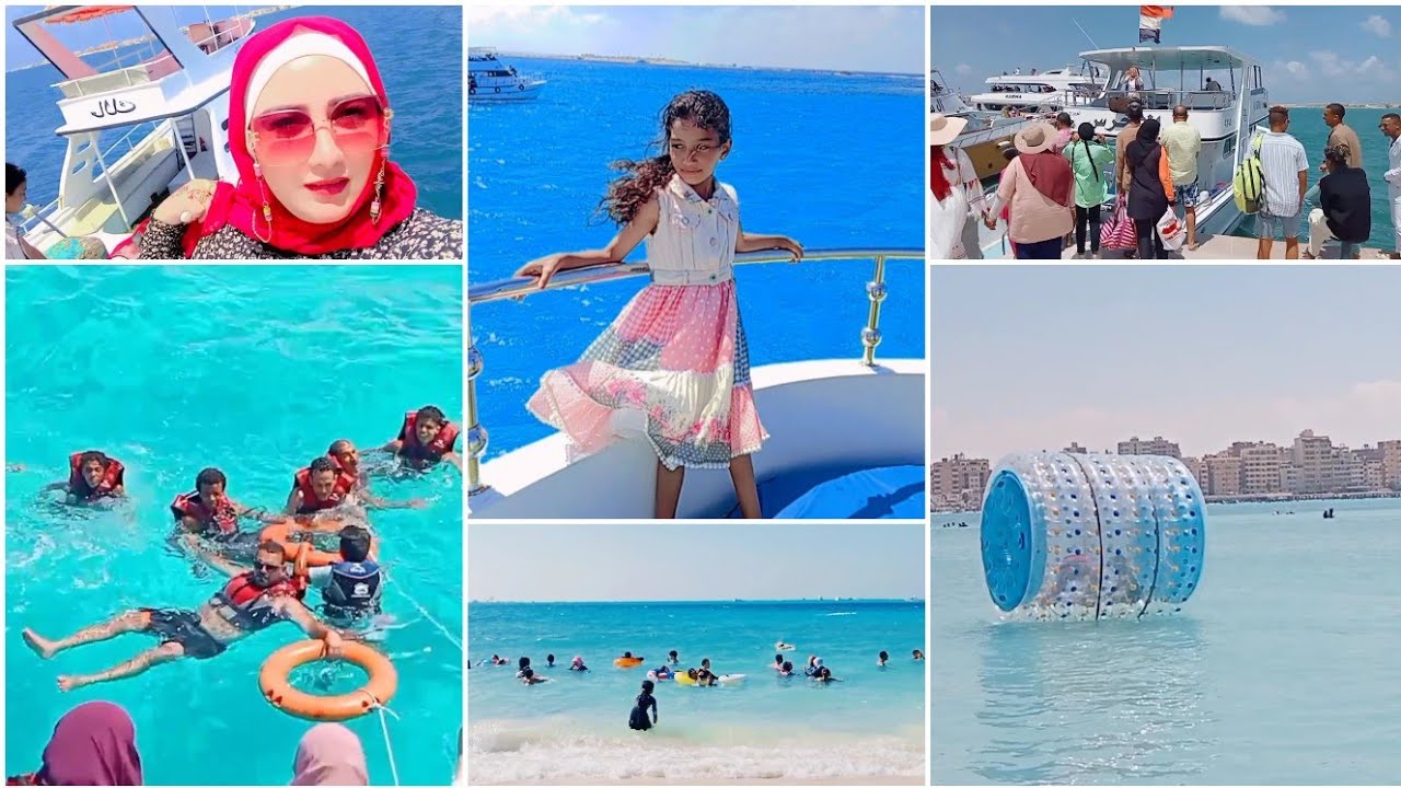 رحله اليخت 🛥️فى مرسى مطروح والى حصل فى شاطئ روميل 😭فيديو بيجمع يومين مع بعض