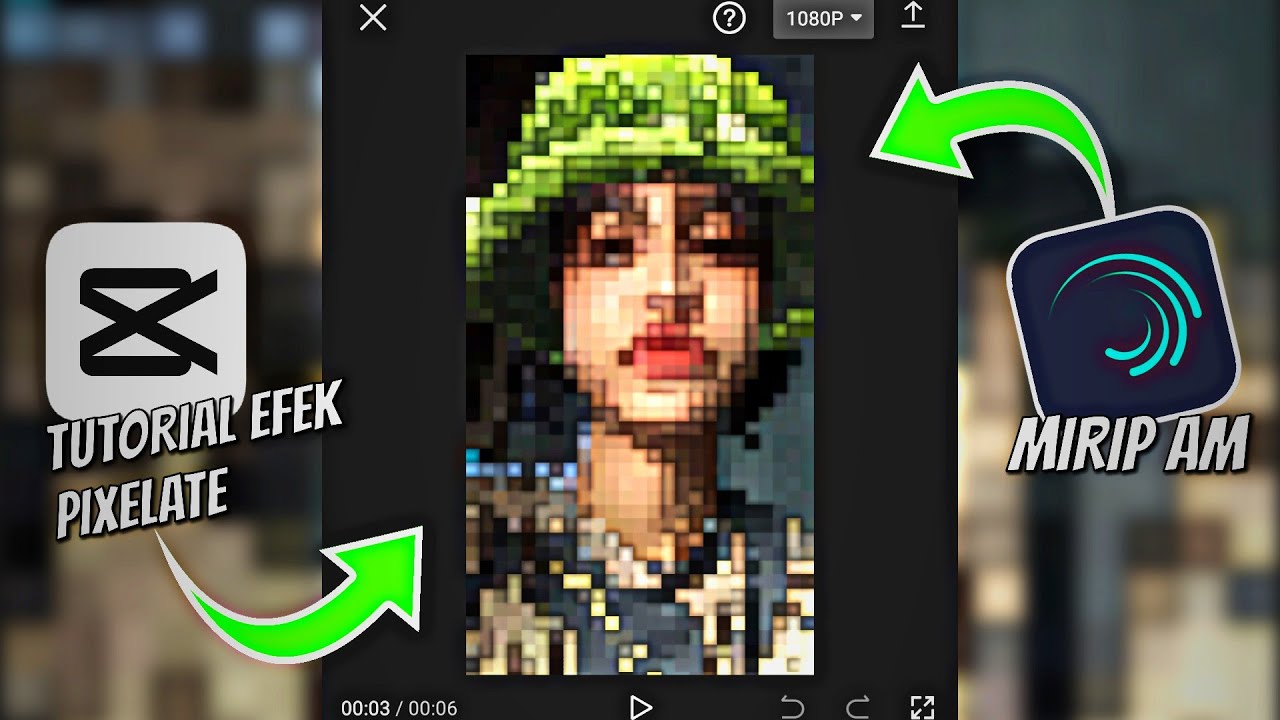 TUTORAL || EFEK PIXELATE || MIRIP AM DI CAPCUT 🦎