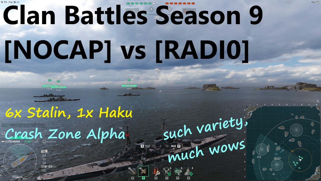 WoWs [NOCAP] vs [RADI0] 6x Stalingrad on Crash Zone Alpha | Our Clan Battles Season 9