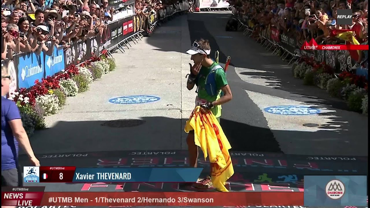 UTMB ® 2015 - Victory - Xavier Thevenard on the finishing line