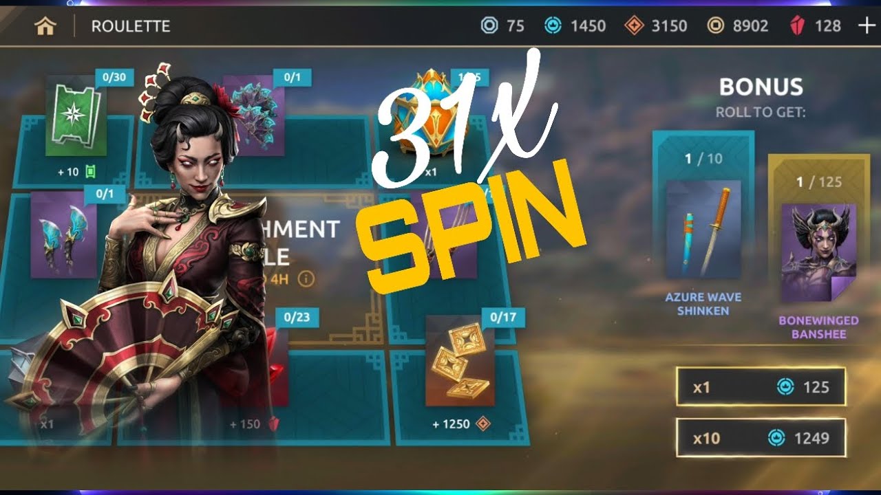 Epic weapon Roulette 31x spin 🎡 ||shadow fight 4 arena 🥷|| am I lucky or not 🚫 let's find out 