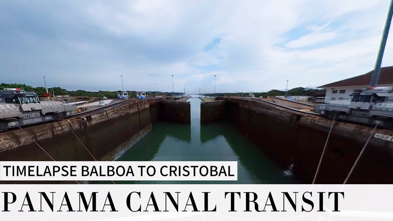 PANAMA CANAL TRANSIT Time lapse from Balboa to Cristobal #insta360onex2