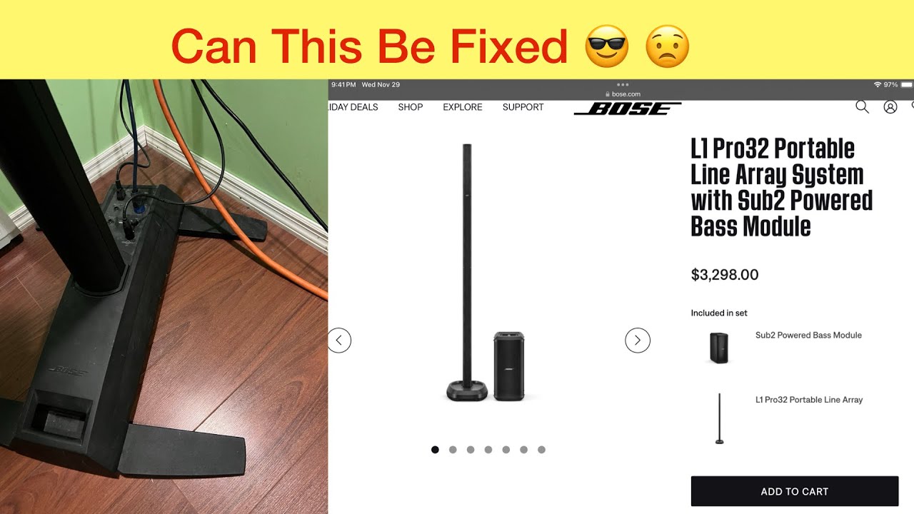 Bose L1 Model 2 shorted out, Failed to Fix.