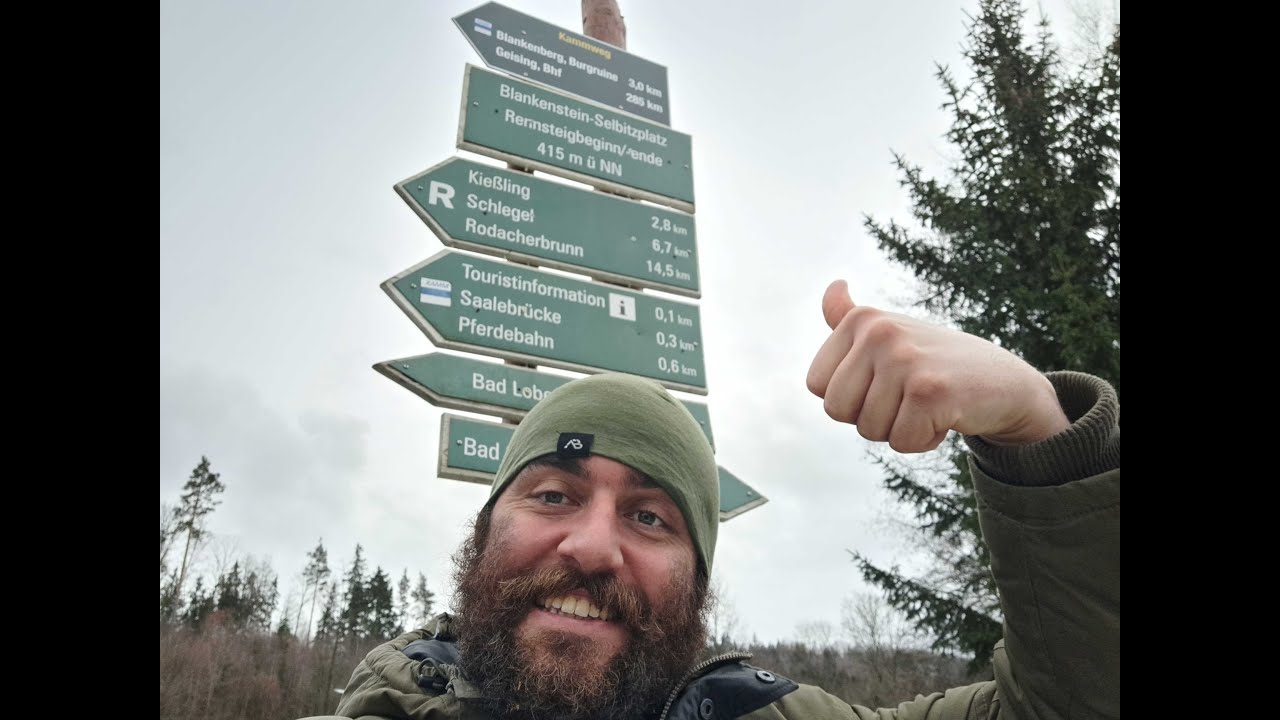 Der Rennsteig (170 Km) - Tag 8 Wintertour - Vom Kurfürstenstein nach Blankenstein