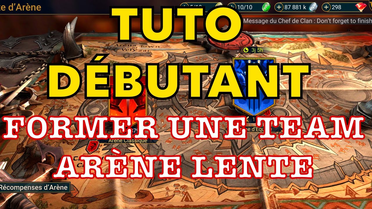 TUTO DÉBUTANT #7 COMMENT FORMER SA TEAM ARÈNE LENTE / Raid shadow legends fr