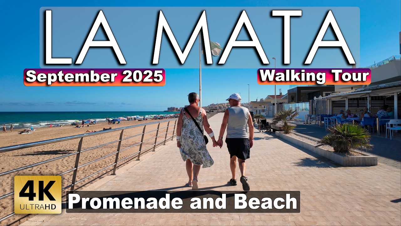 Torrevieja (La Mata) - Promenade & Beach, 2025 - Spain | Costa Blanca - Walking tour [4k 60fps]