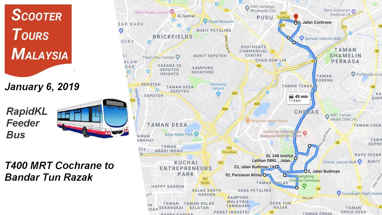 MRT Feeder: T400 MRT Cochrane to Bandar Tun Razak