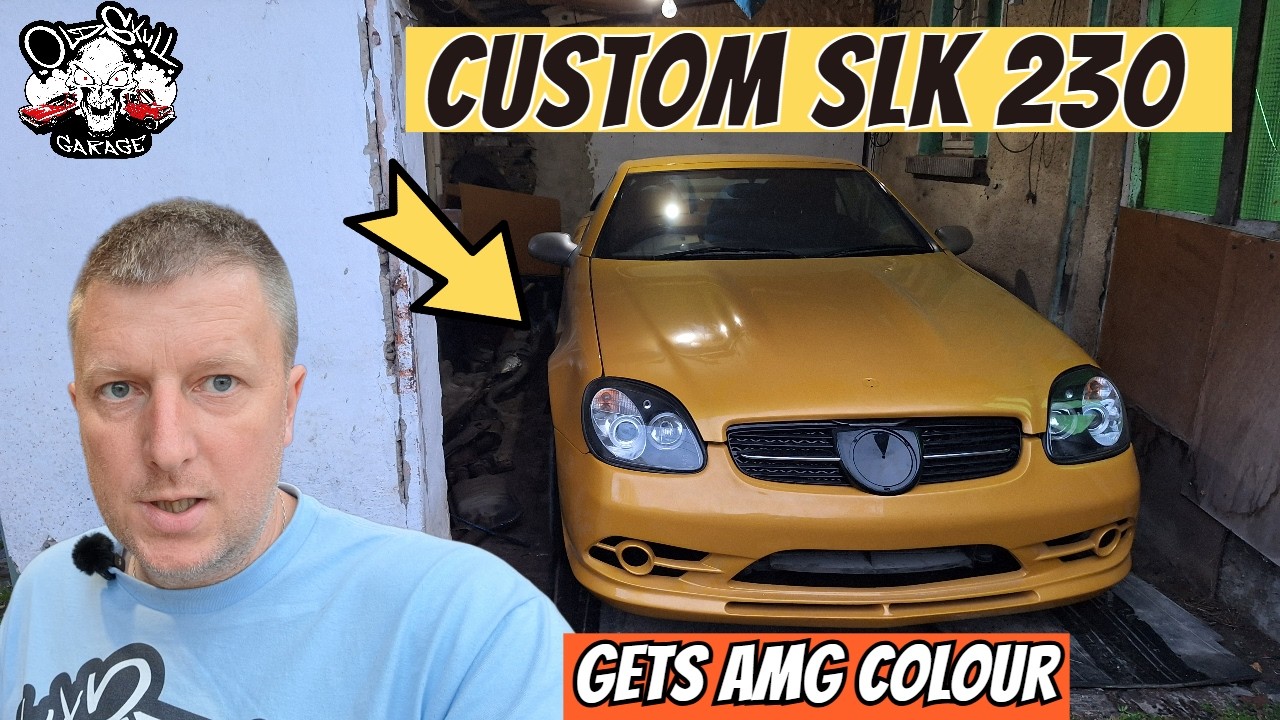БЕЗУМНАЯ трансформация — Mercedes SLK 230, окрашенный в цвет AMG Solar Beam Yellow!