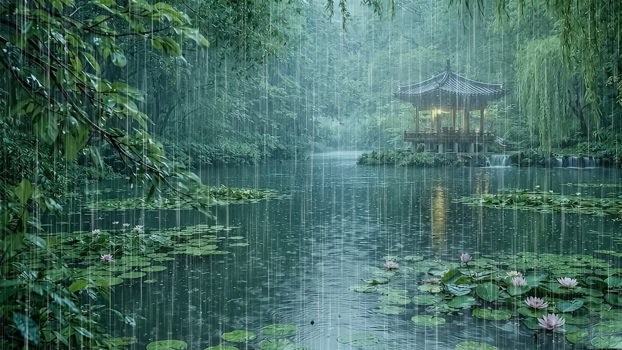 The Most Relaxing Rain Sounds for Sleeping | Soft Rain on Forest Lake | ASMR Rain to Cure Insomnia