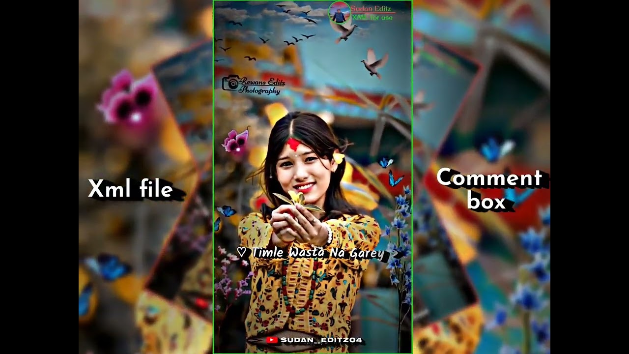 Timlaii Pauna Basxu Ma Barta ❣️✨ song By Sudan Editz 🦋 XML file on description 👇