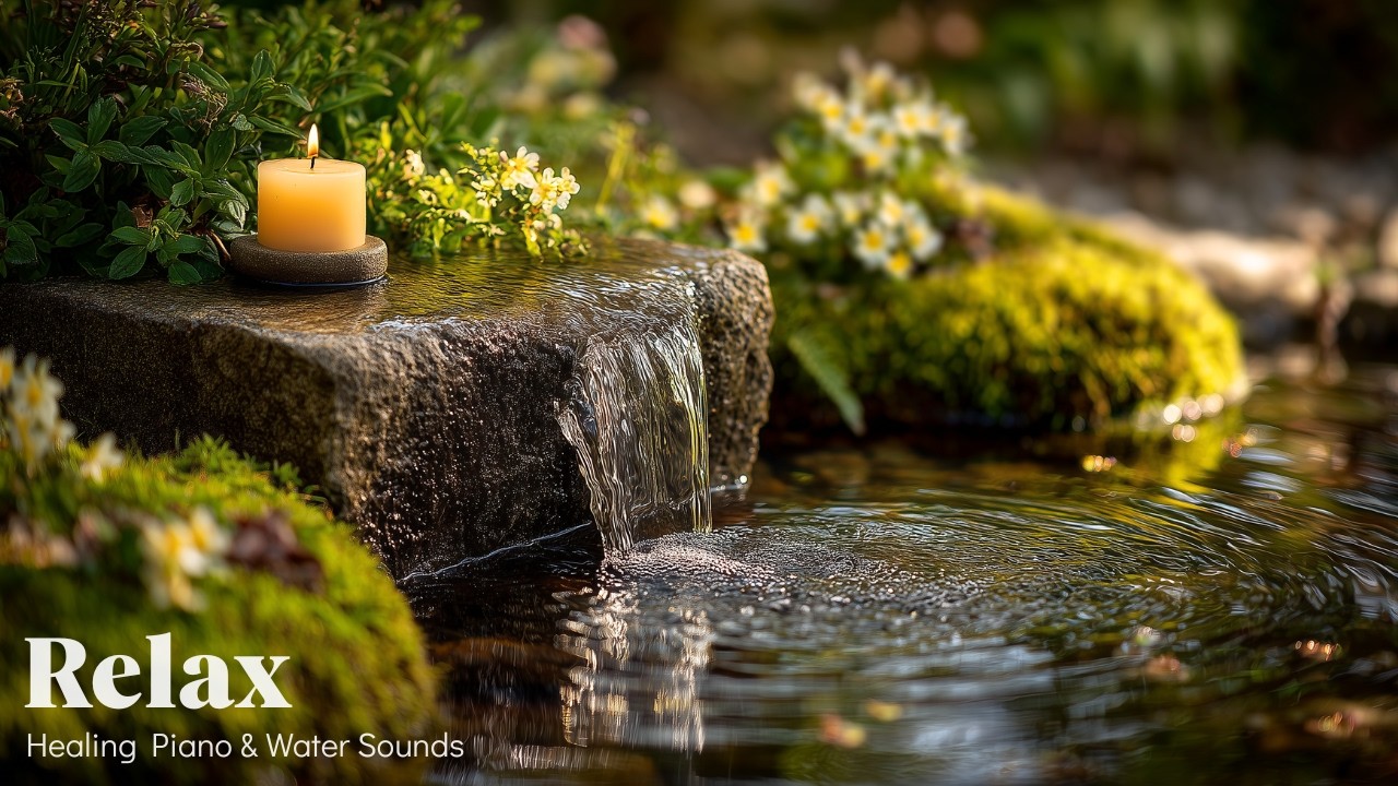 Relaxing Music & Water Sounds in Japanese Garden 🌿 Calm Anxiety & Emotional Balance
