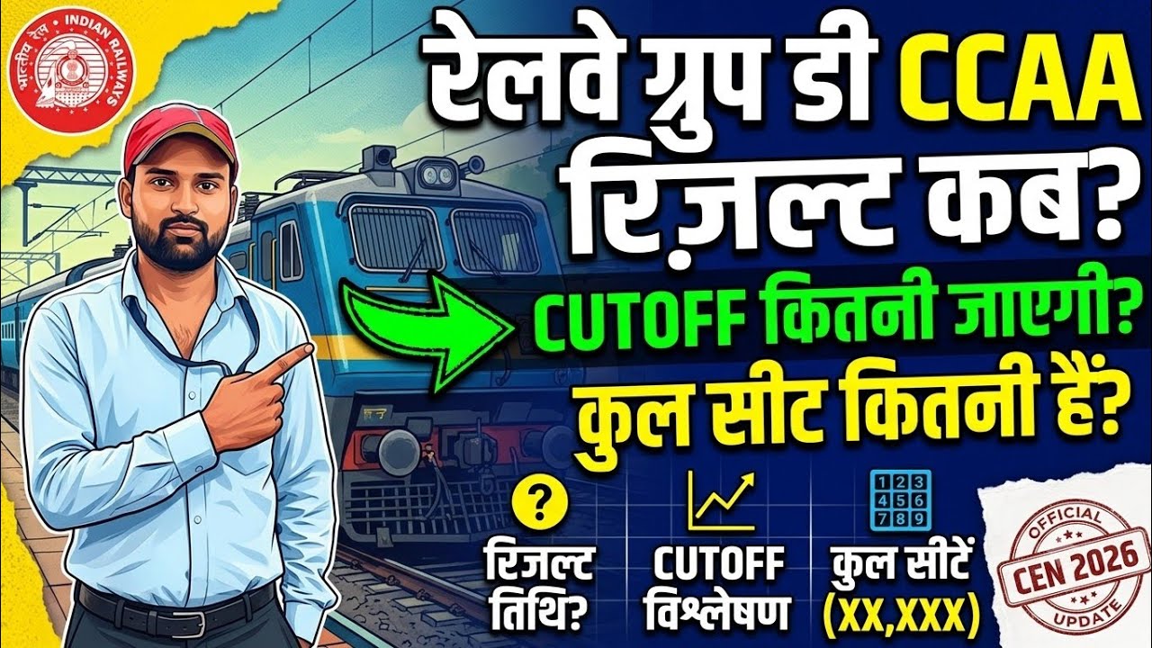 RRB GROUPD 08/2024 CCAA CUTOFF || CCAA RESULT KAB AAYEGA | #groupd #ccaacutoff