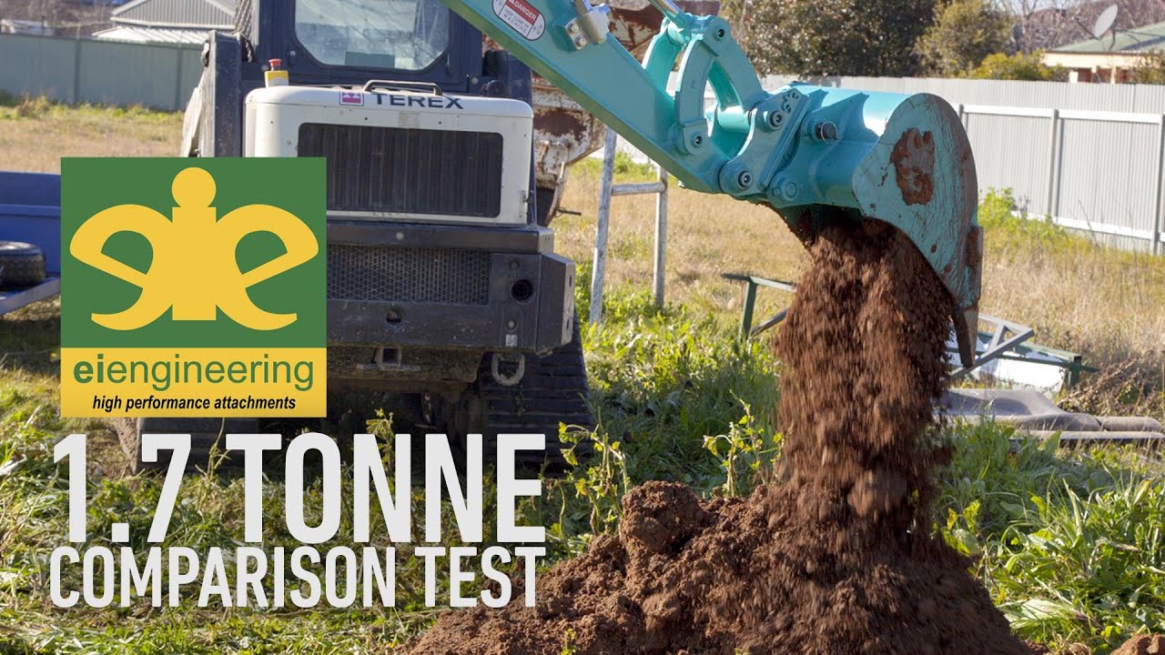 eiengineering Excavator Bucket Comparison Test on 1.7 tonne Excavator