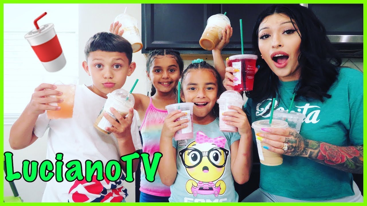 TRYING our SUBSCRIBERS FAVORITE drinks from STARBUCKS (LUCIANOTV WEBISODE)