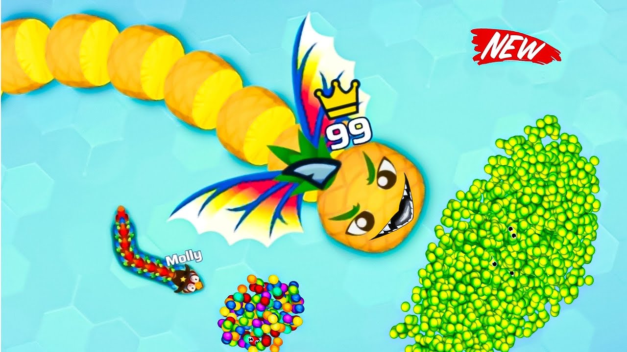 Monster Pinya Snake Vs Cute Molly snake | Snake.io Snake Battle Snake.io Gameplay