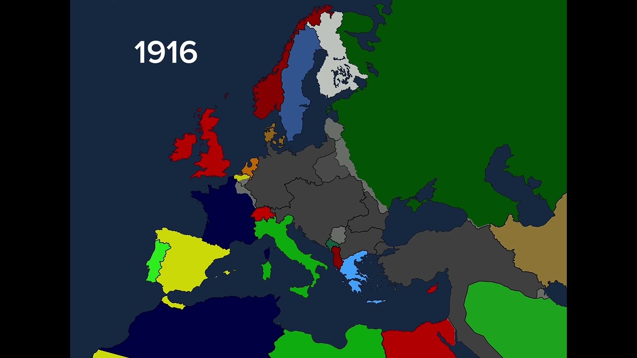 Alternate WW1 Mapped Every Year : 1914-1918