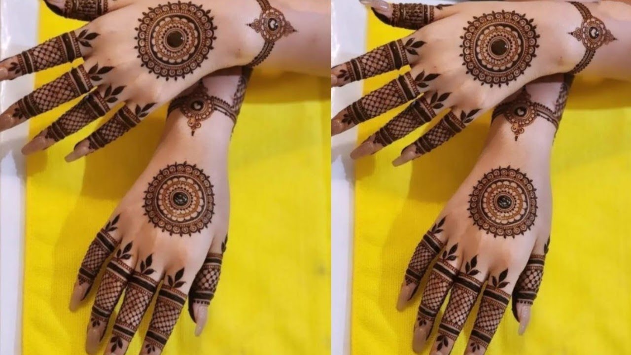 Gol Tikki Mehndi Design || Mehndi Design Back Side || Mehndi Design Simple... 