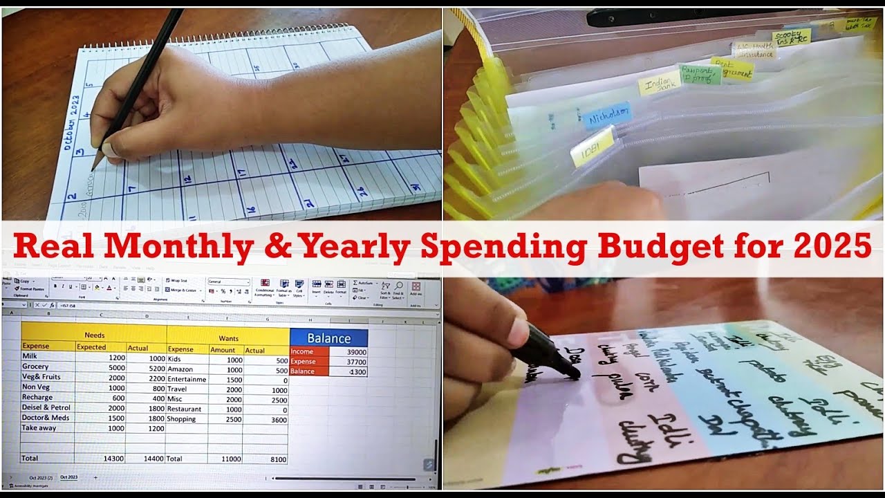 Monthly & Yearly Expense for 2025 with Real Numbers (Tamil)|Monthly Spending Budget 2025