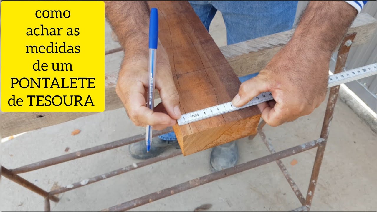 como achar as medidas de um pontalete de tesoura