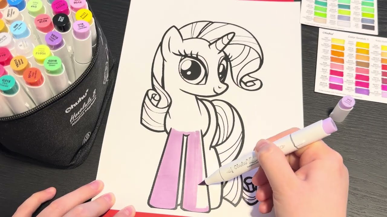 Coloring a Cute My Little Pony Unicorn 🦄🎨
