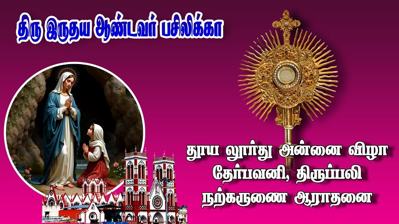 🔴நேரலை 11.02.2026 தூய லூர்து அன்னை வி.நினைவு திருப்பலி தூய இருதய ஆண்டவர் பசிலிக்கா, புதுச்சேரி.