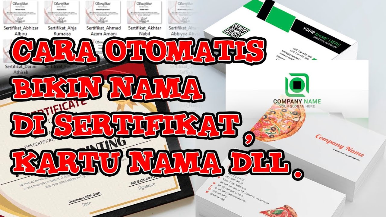 CARA OTOMATIS BIKIN NAMA DI SERTIFIKAT || Adobe Photoshop