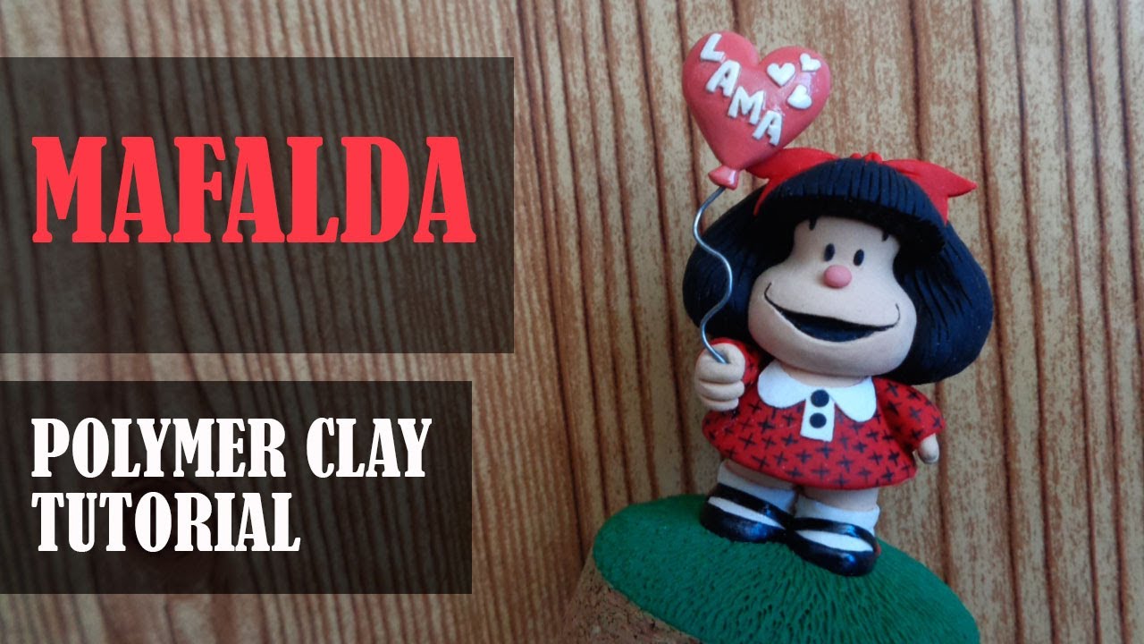 Como hacer a “Mafalda” en arcilla polimérica/ Polymer clay “Mafalda” tutorial.