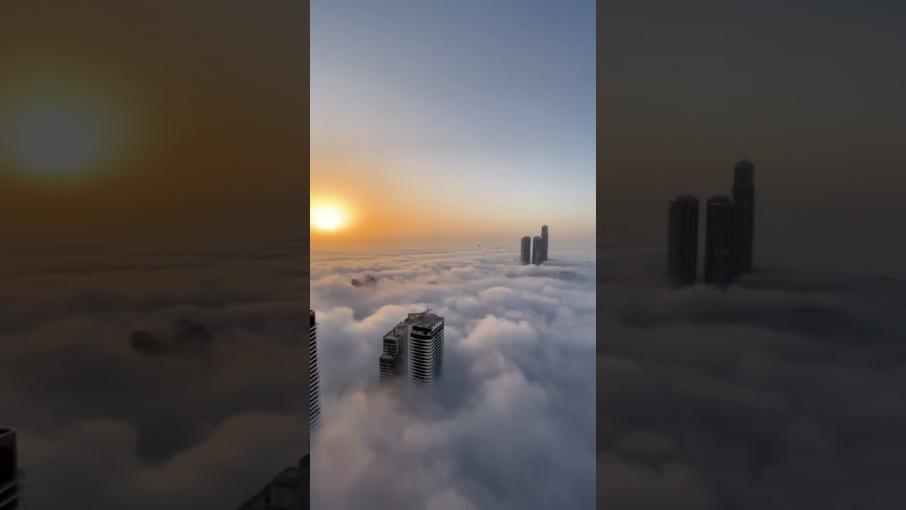 Dubai - City Above the Clouds 🇦🇪☁️ #dubai #clouds #sky #views #shorts #viral #status #trending