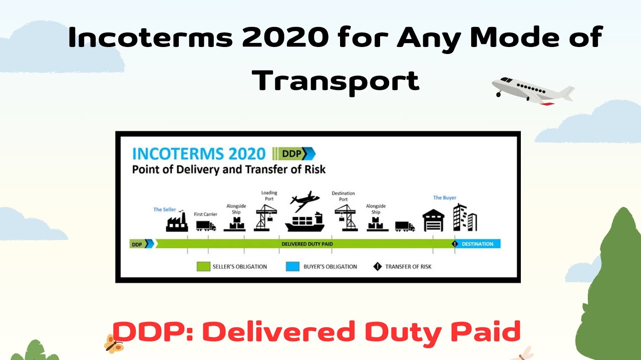 Incoterms 2020 for Any Mode of transport (DDP : Delivered Duty Paid)