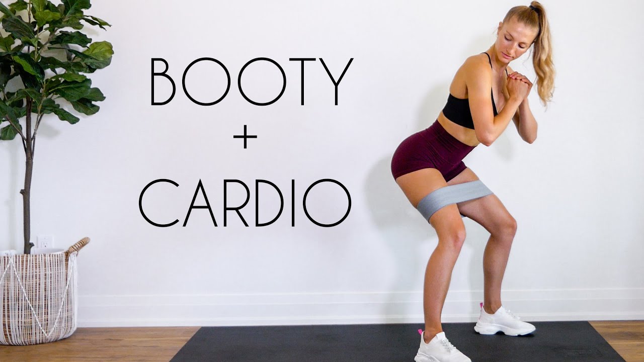 10 min BOOTY BAND CARDIO BURN (At Home Workout)