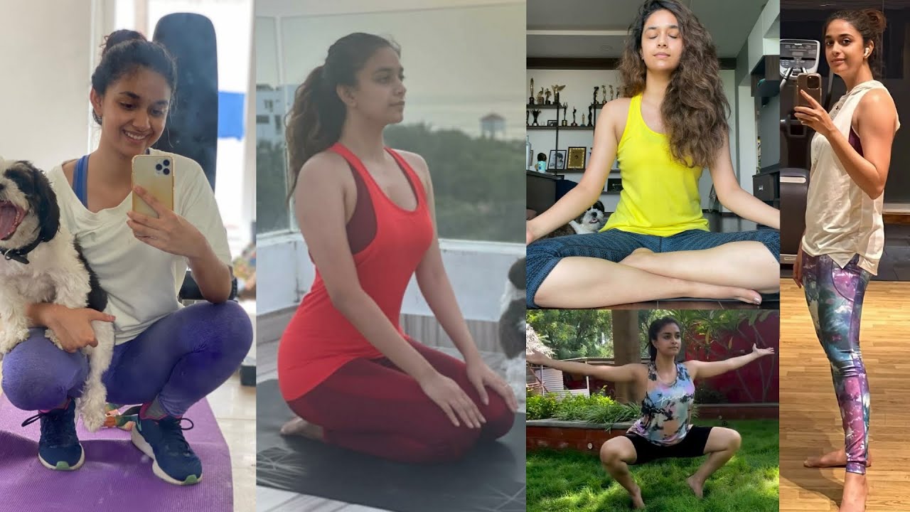 Keerthy Suresh Hot Workout Video | Actress Keerthy Suresh Doing Yoga Practice at Home | Fitness