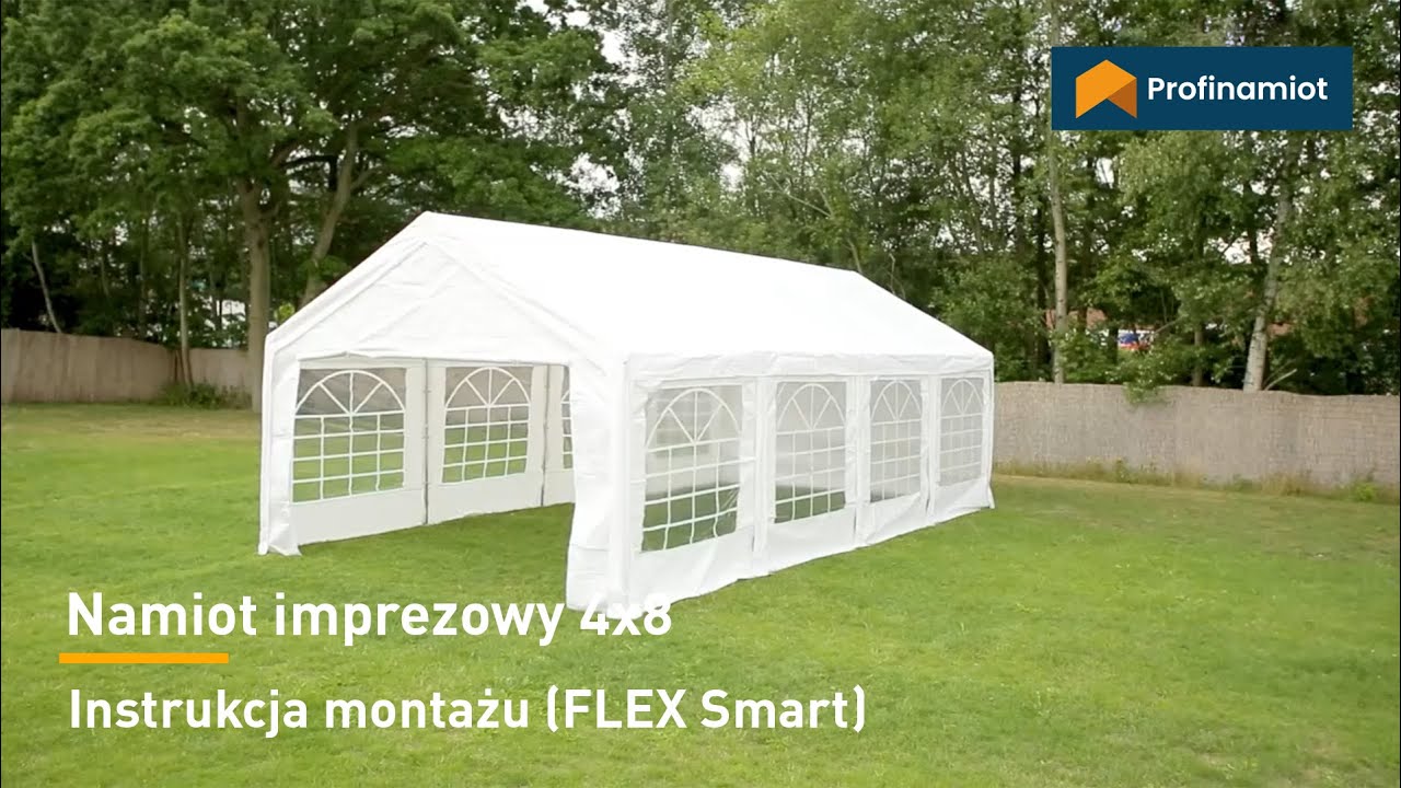 Namiot Imprezowy (PE) – Montaż 4x8m OPTILine Economy