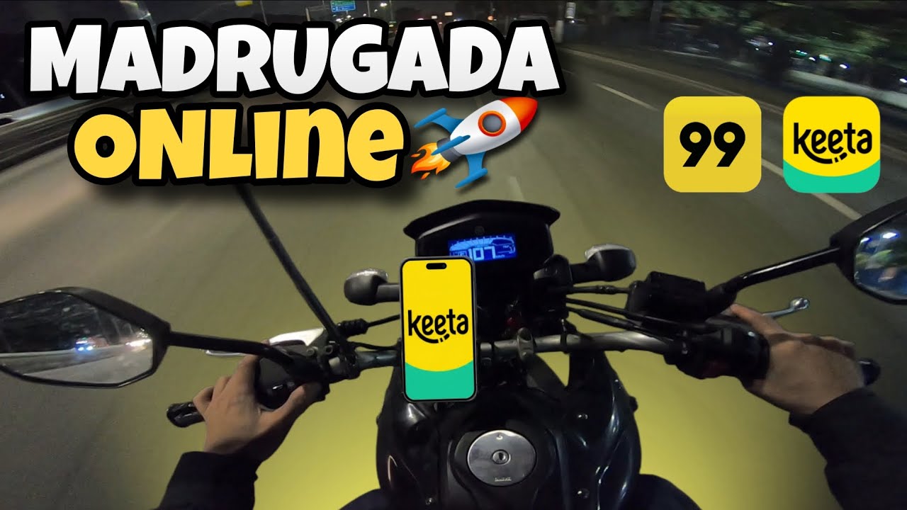 ENTREGAS DAS 00H ÀS 2H… QUANTO DÁ PRA FAZER NA 99FOOD + KEETA? 💸