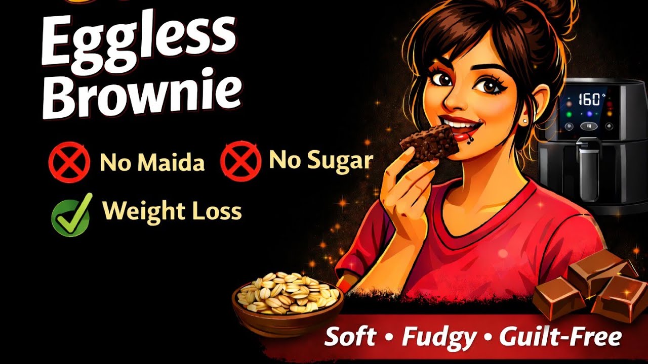 Oats Healthy Brownie | No Maida • No Sugar • Weight Loss Friendly | Easy Recipe 