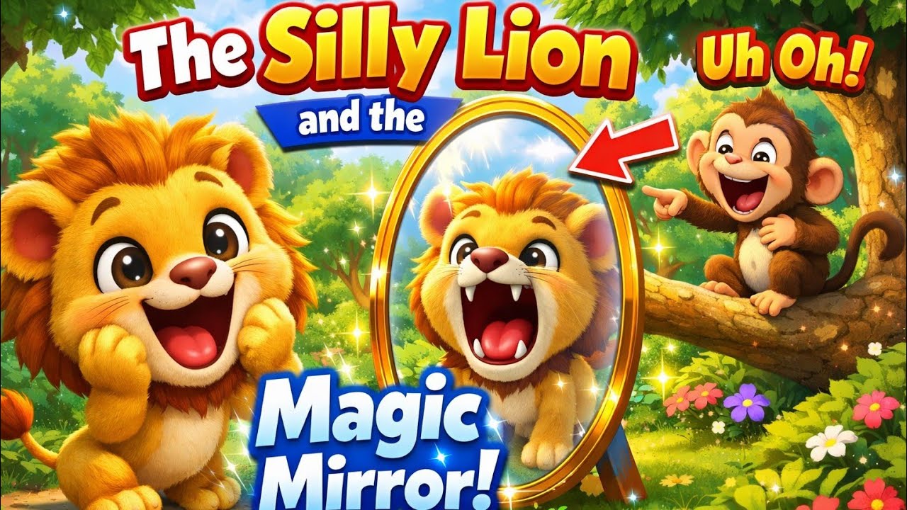 The Silly Lion and the Magic Mirror 🦁😂 | Funny Kids Cartoon Story