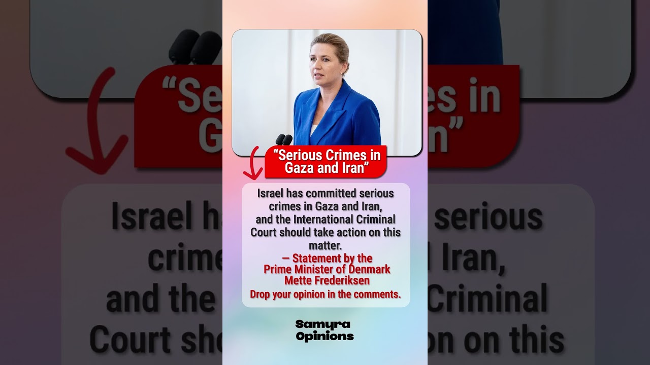 Denmark PM Calls for ICC Action? Gaza & Iran Statement Sparks Debate #trendingnow #geopolitics