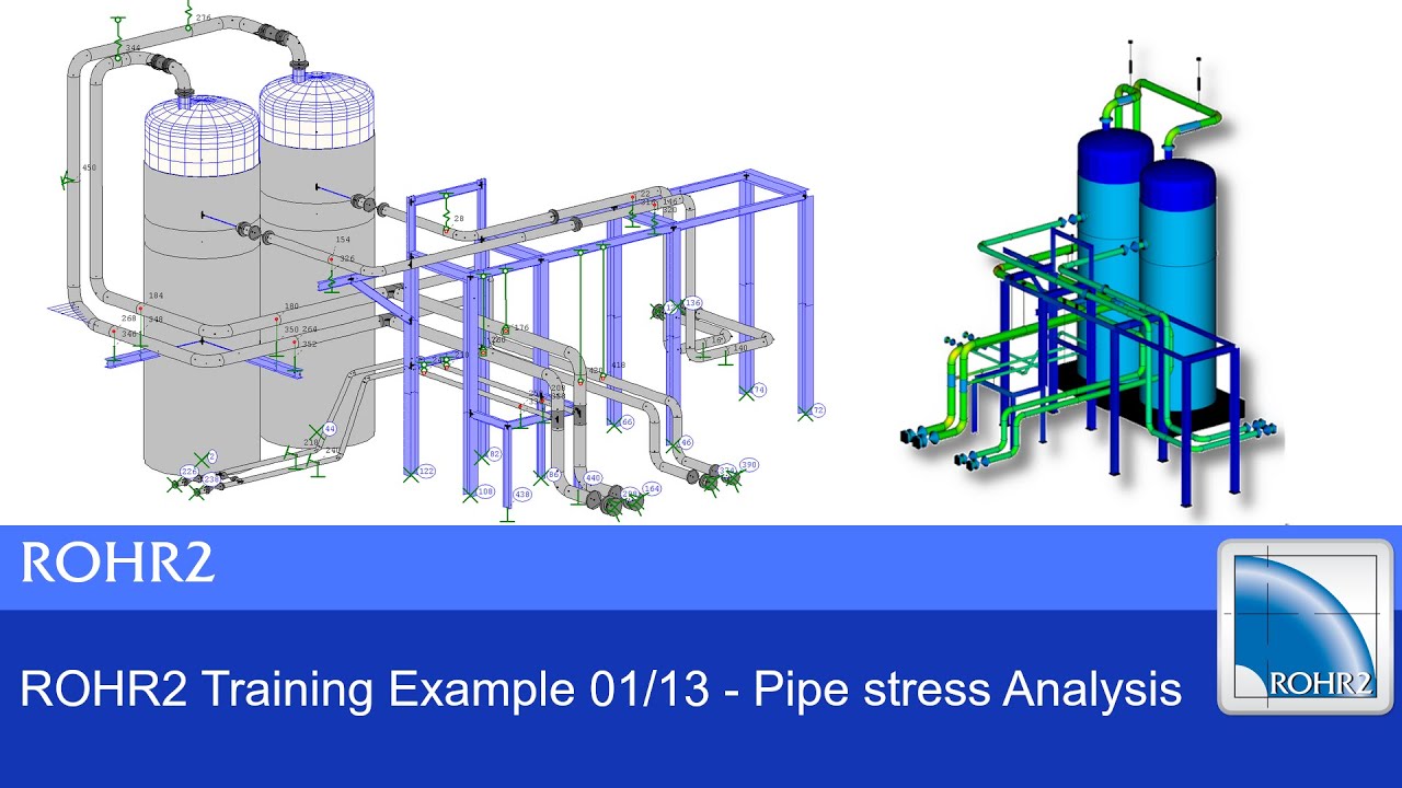 ROHR2 Training Example 01/12 - Pipe Stress Analysis