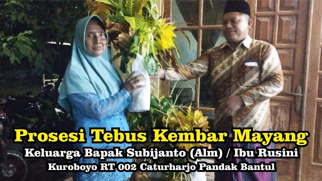 Prosesi Tebus Kembar Mayang di Padukuhan Kuroboyo Caturharjo, Tradisi Mantenan Adat Jawa