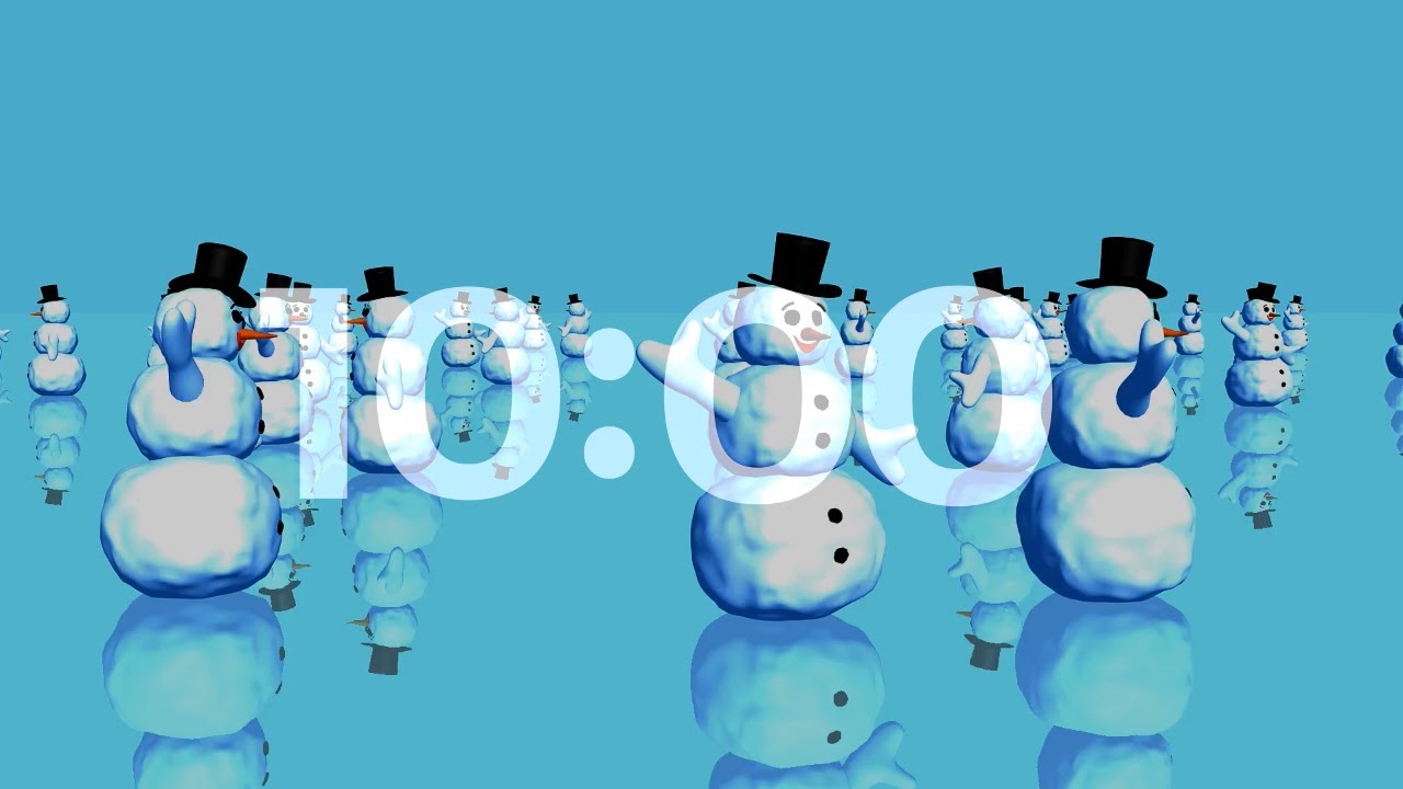 10 Minute Snowman Timer (Upbeat Instrumental Music)
