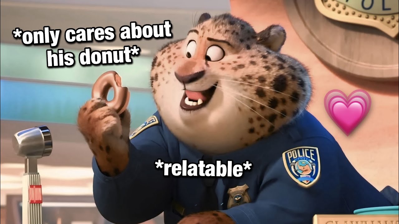 Clawhauser being my FAVORITE character in Zootopia for 4 minutes & 45 seconds