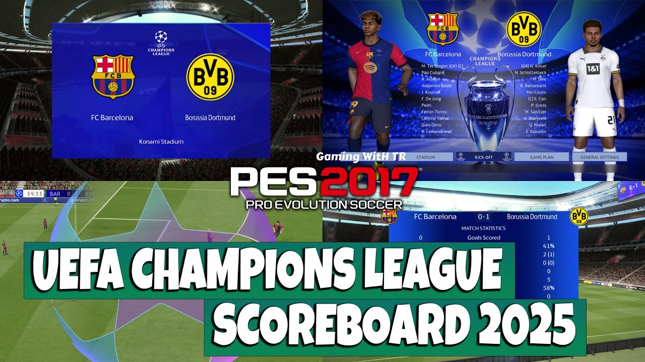 ОБНОВЛЕНИЕ ТАБЛО ЛИГИ ЧЕМПИОНОВ УЕФА 2025 ГОДА ДЛЯ PES 2017