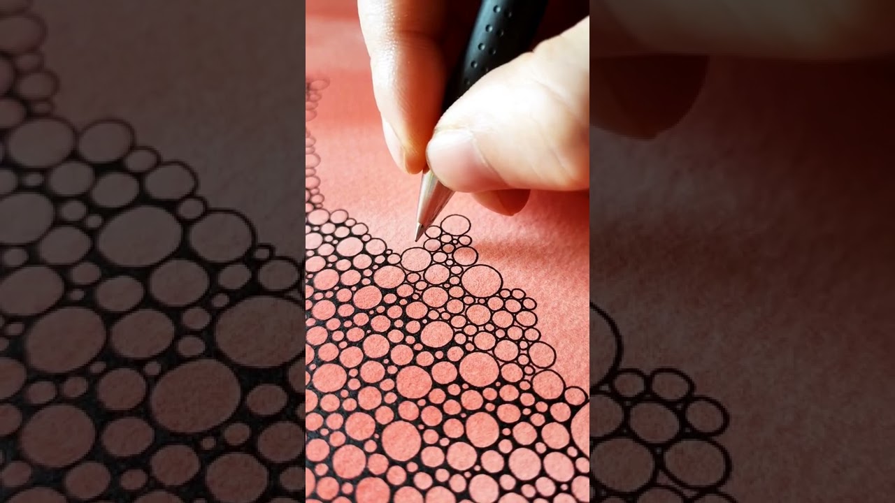 slow down for one minute * drawing circles in real time, wip mixed media painting #shorts