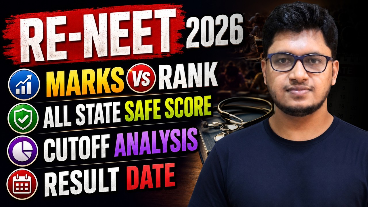 ReNEET 2026 Marks vs Rank Analysis 🔥 | Safe Score for GMC & Expected Cutoff 2026