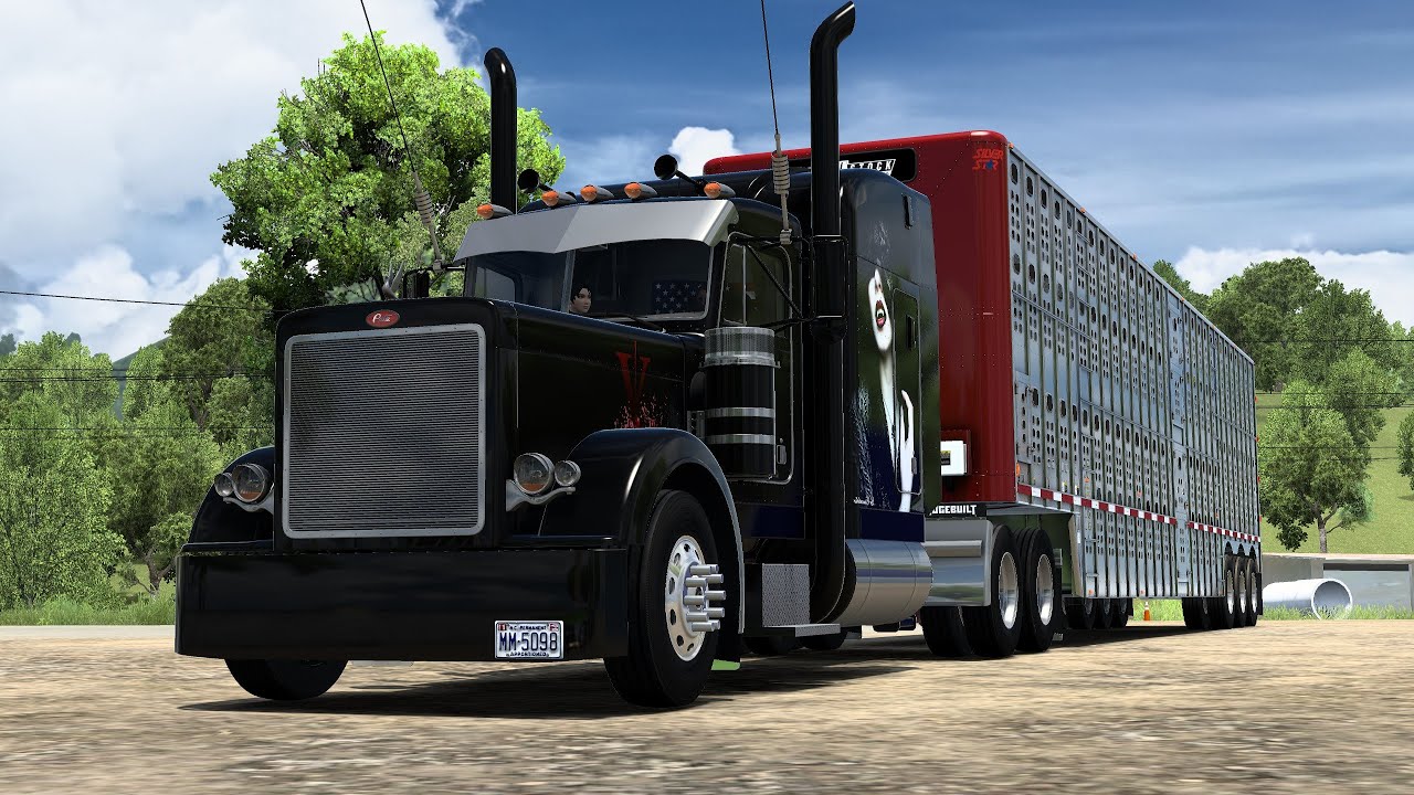 AMERICAN TRUCK SIMULATOR DE VIDA REAL TRANSPORTANDO GANADO PETERBILT 379