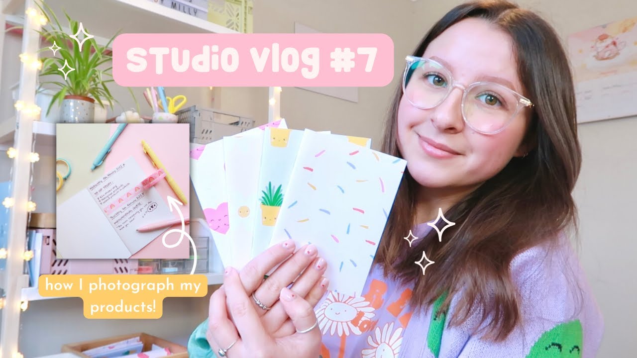 STUDIO VLOG #7 ✿ how I photograph products, launching new notebooks on the shop & packing orders